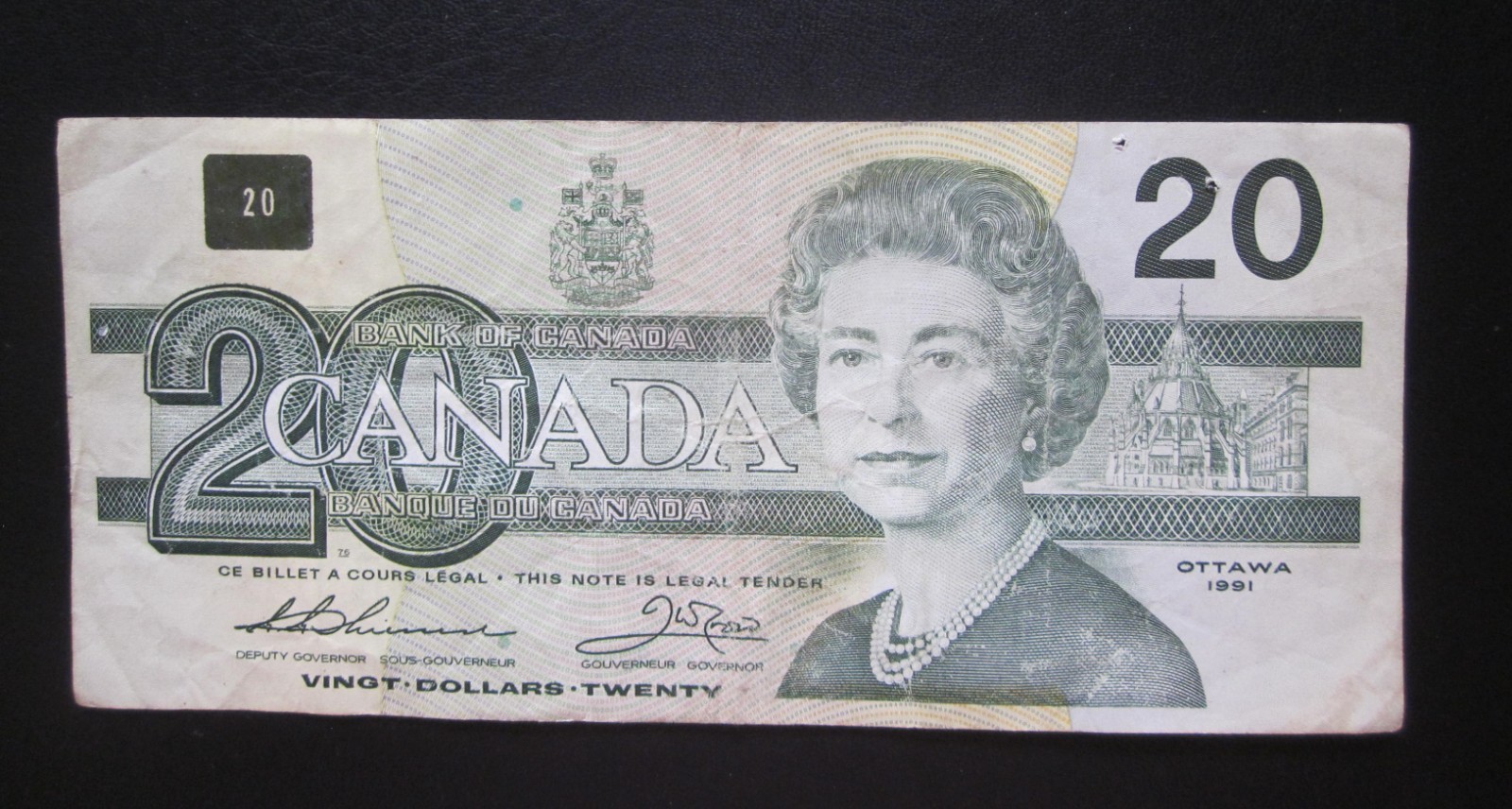 Canada 20 Dollars 1991 Banknote P-97a sign. Thiessen/Crow Bank of Canada note