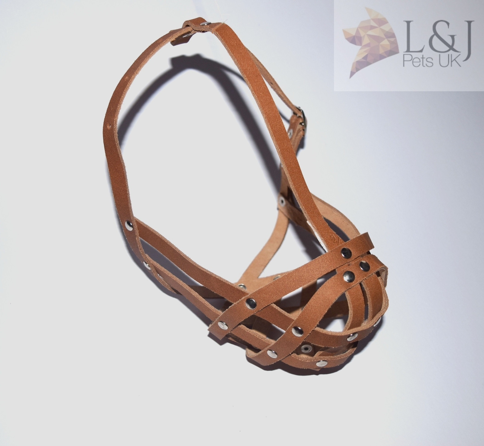 Leather Dog Muzzle | Pug & other flat faced short snout dogs | Durable Material