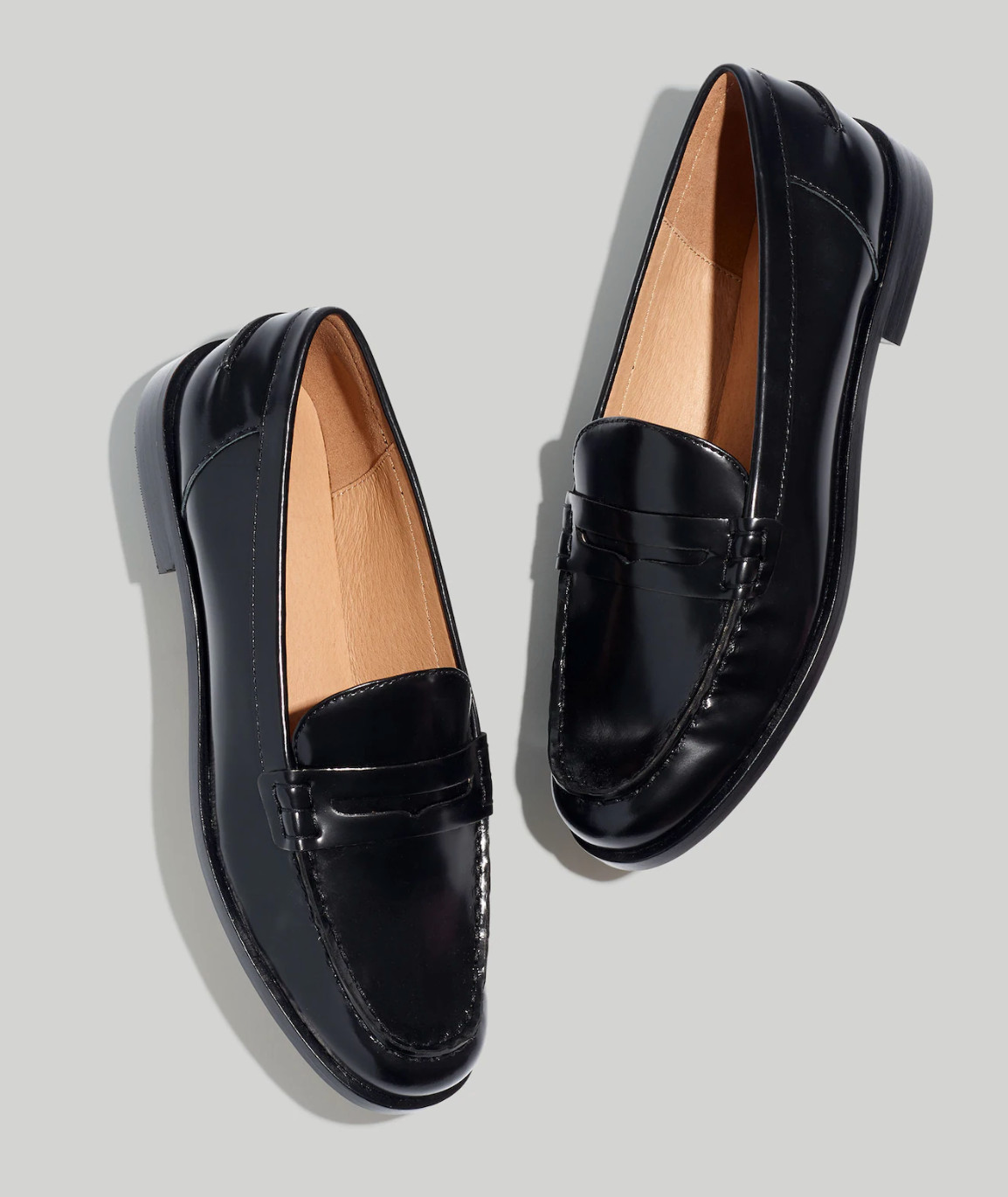 Women's Madewell Penny Loafer In Leather True Black Size 10 New  Retail $148