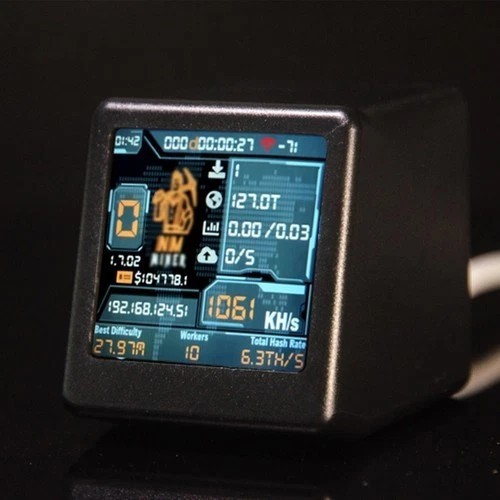 1060KH/s NerdMiner NMMiner V2 ESP32 BTC Solo Miner Crypto Lottery Miner Clock9bR