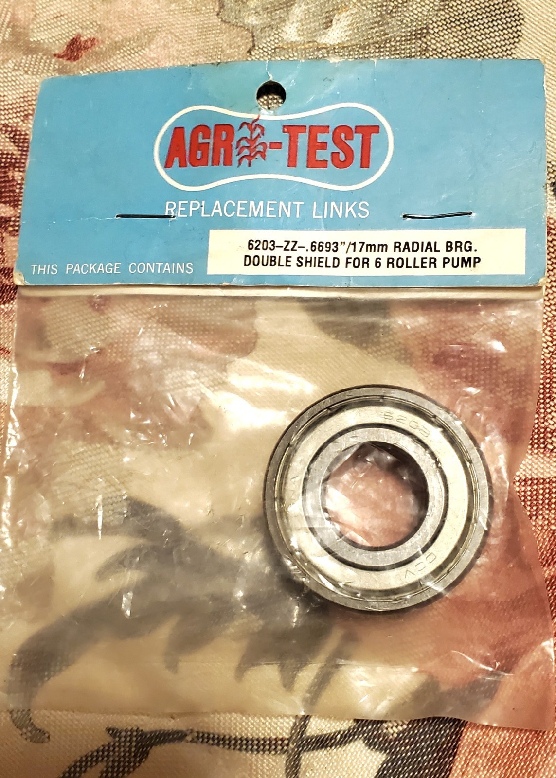 ACE PUMP DOUBLE SHIELD 6203-ZZ .6693" 17mm RADIAL BRG AGR TEST REPLACEMENT LINK.