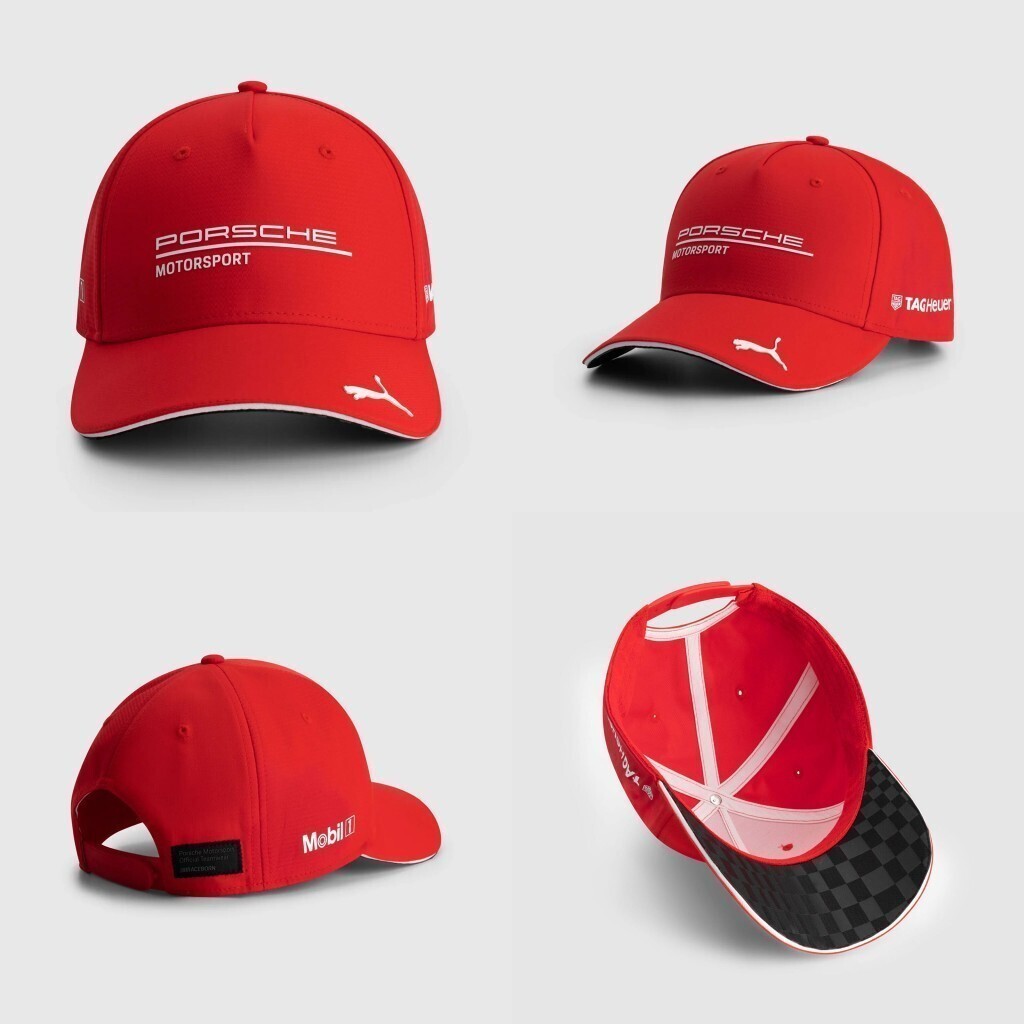 Porsche Motorsport Men's Casual Baseball Cap Adjustable Red Sports Hat NEW