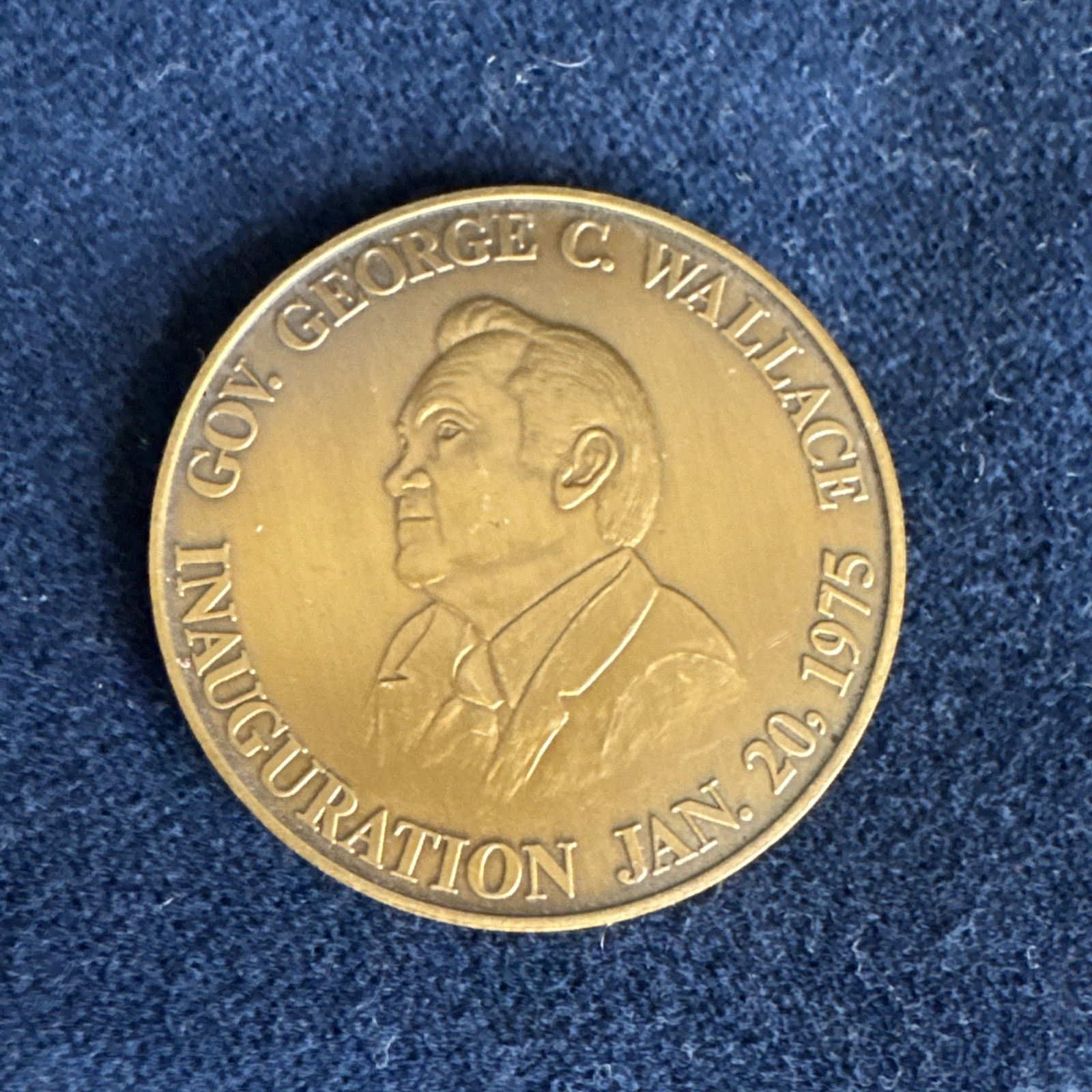 George Wallace Inauguration 1975 Brass Coin