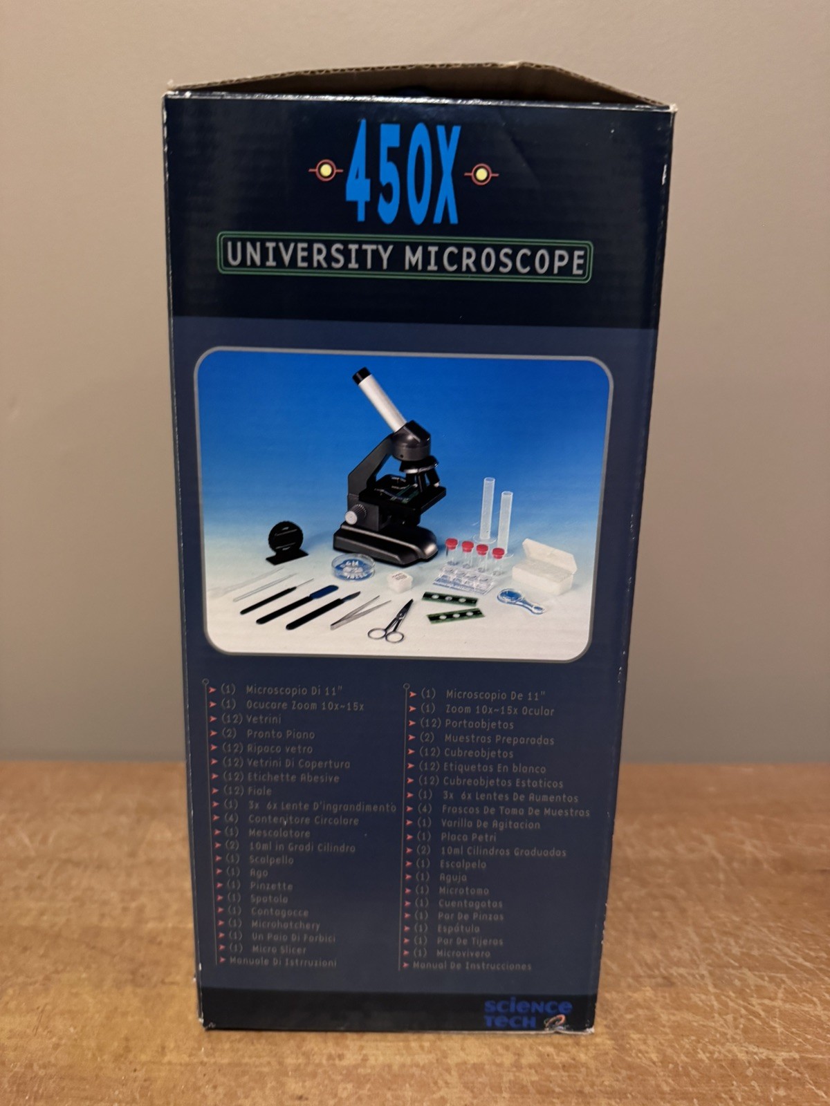 Lakeshore Science Tech 450X University Microscope Educational Kit for Ages 8+