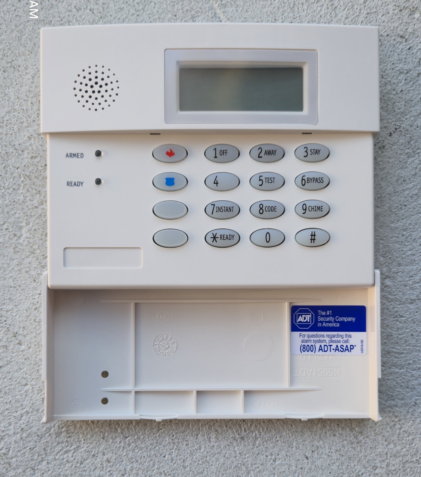 Honeywell, Model 6150 ADT Fixed English Keypad, New No Box.