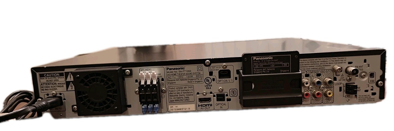 Panasonic SA-PT1050 5 Disk DVD Home Theater Receiver W/ Digital Transmitt/HDMI