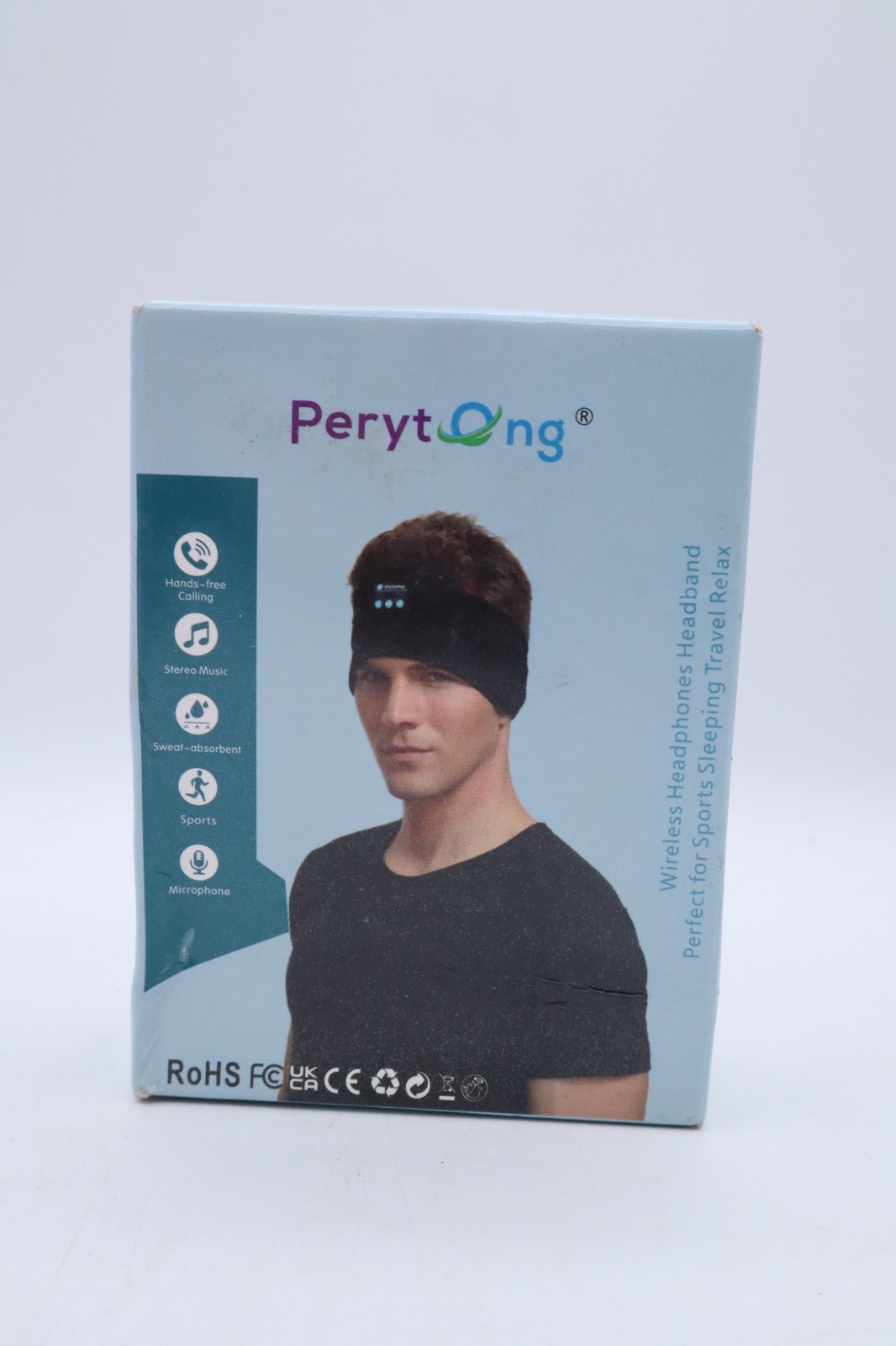 Perytong Sleep Headphones Wireless, Bluetooth Sports Headband Headphones with Ul