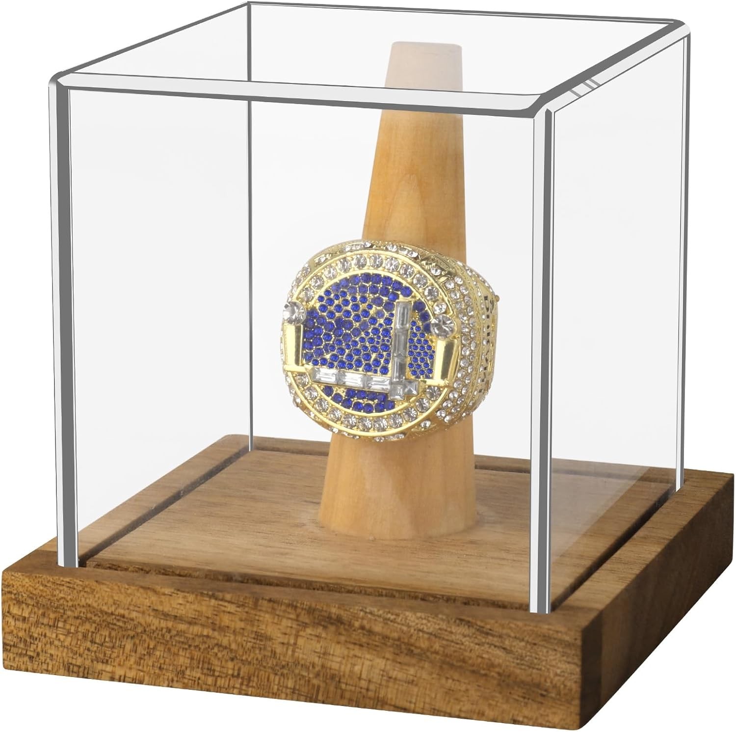 Hooqict Championship Ring Display Case Clear Acrylic 1 Pack