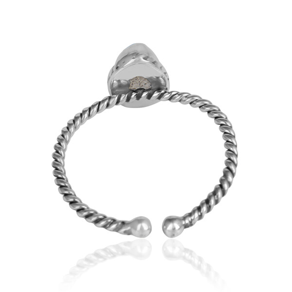 Labradorite Gemstone 925 Sterling Silver Oxidized Twisted Design Rings