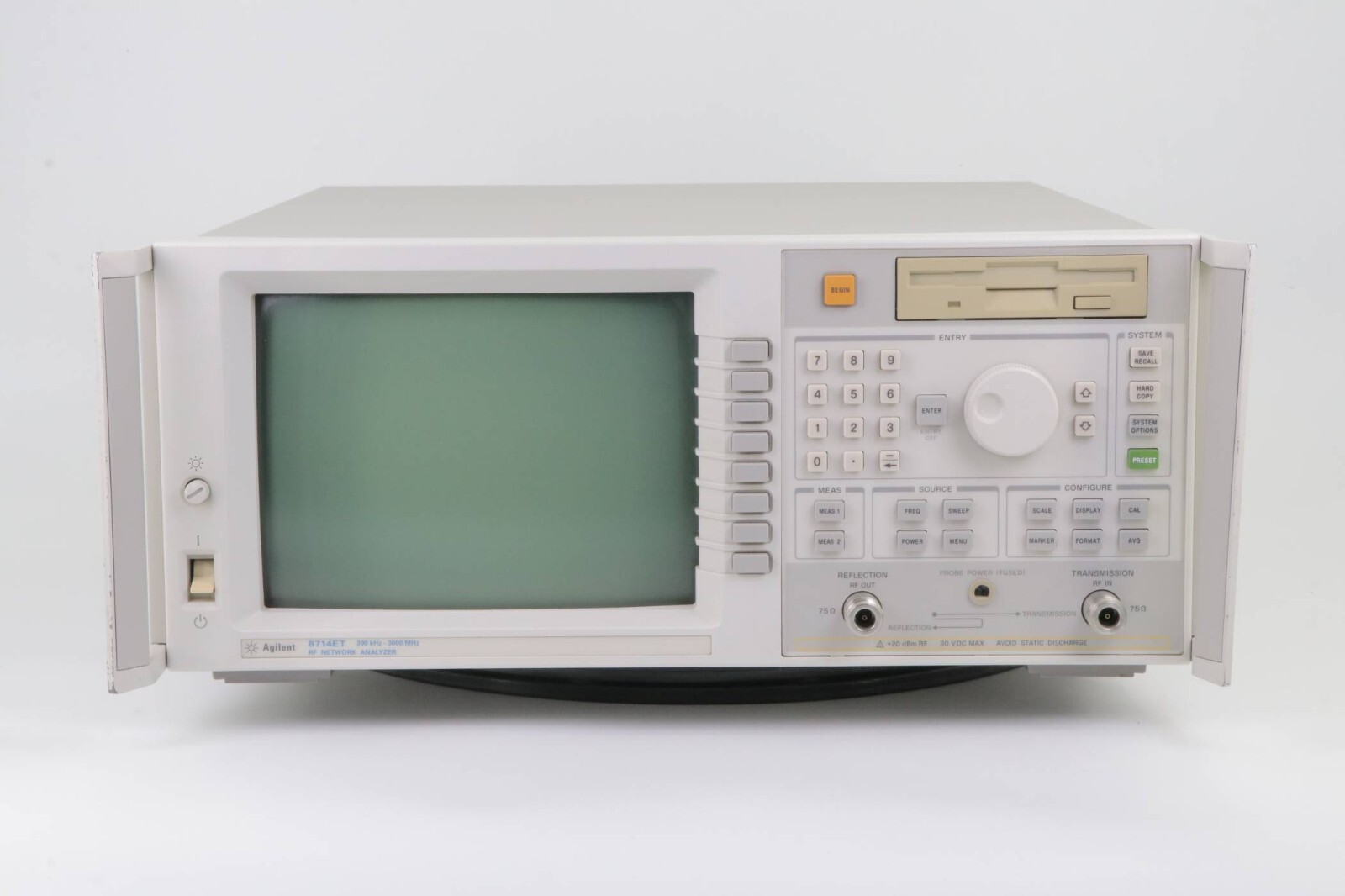 Agilent 8714ET Network Analyzer 300KHz to 3GHz opt 1EC(75 Ohm Impedance)