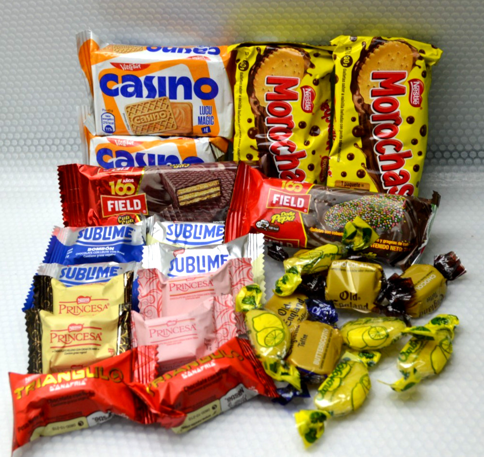 Favorite Peruvian Snacks Candies, Chocolates, Cookies (26 count)