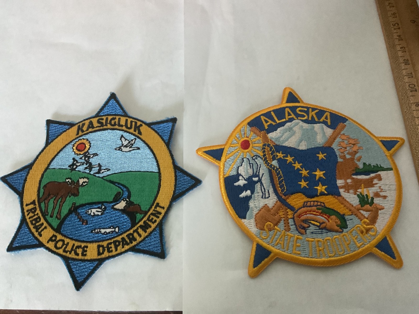 Kasigluk Tribal  Police and Alaska State Troopers Patch Set New Tracking