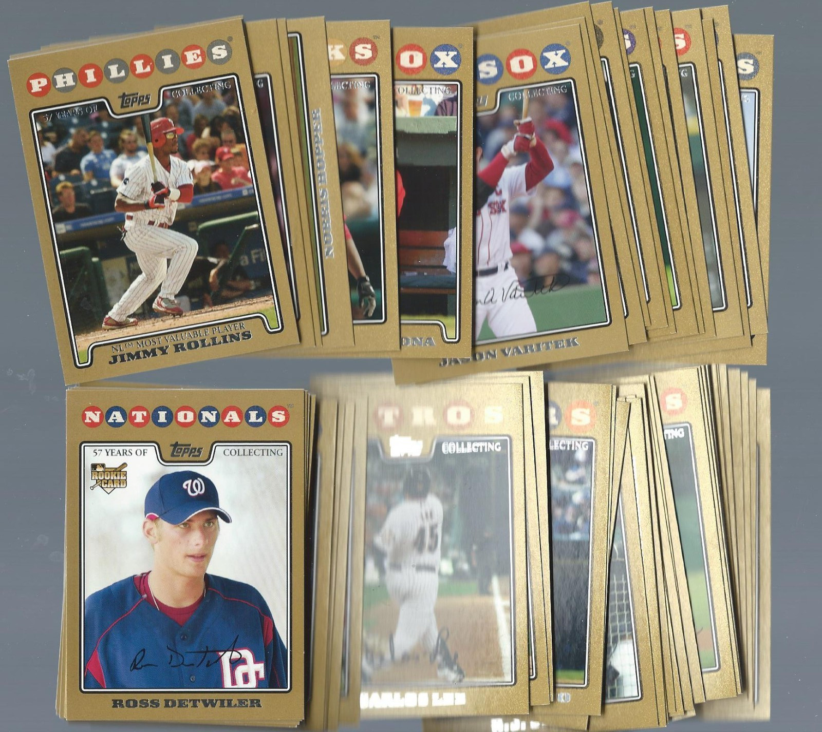 2008 Topps baseball gold parallel #d to 2008.  You pick the card(s)