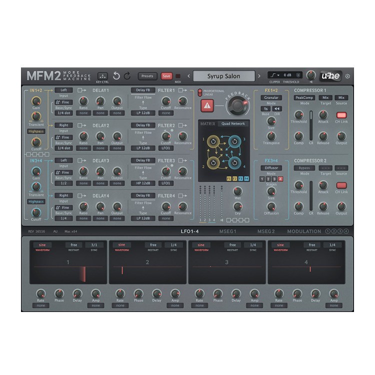 u-He MFM2 Delay Plugin Multi-Line Modular Delay and Sound Design Tool