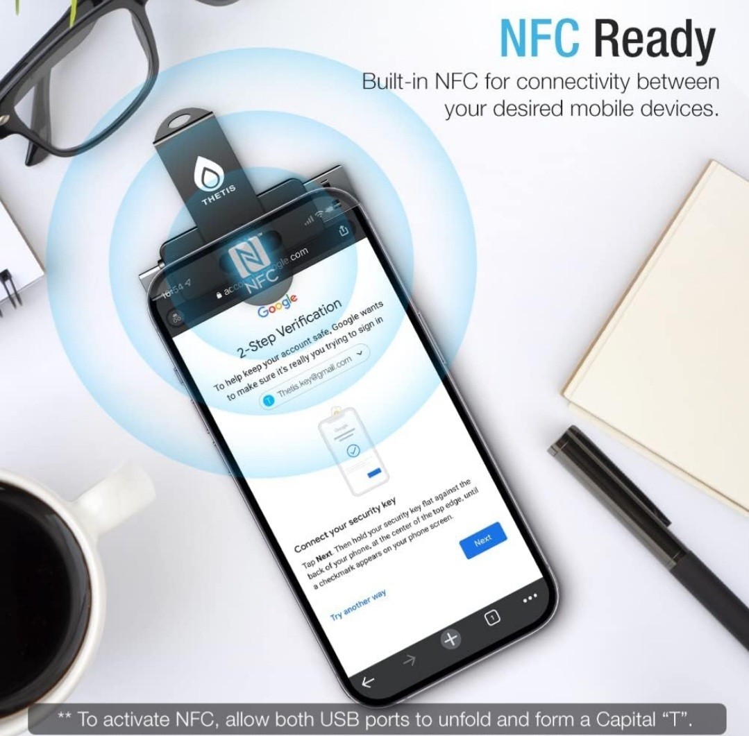 FID02 Key USB-C & USB-A Security Key With NFC
