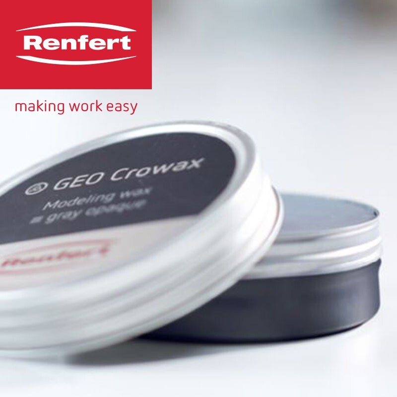 Renfert GEO Crowax Dental Lab Modeling Wax Transparent Grey 80gr