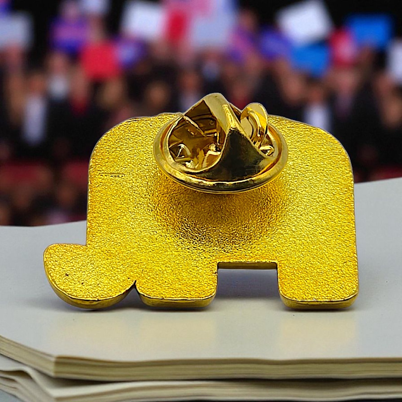 Donald J. Trump 45/47 GOP Elephant Enamel Pin – Red White Blue Gold Lapel Badge