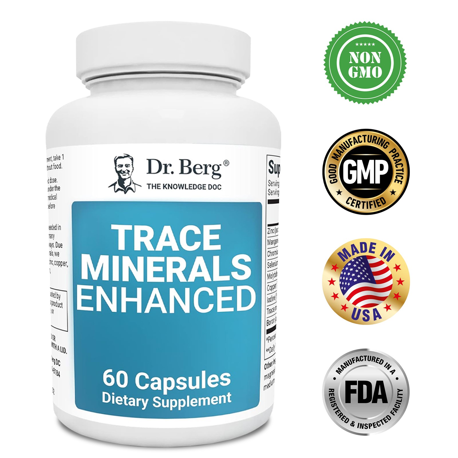 Dr. Berg Trace Minerals Enhanced Complex - 70+ Nutrients,Energy & Immune Support