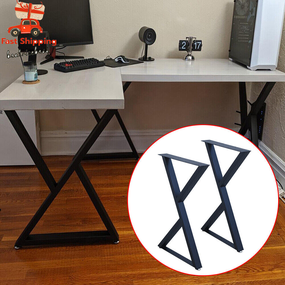 Industrial Table Legs of 2 Coffee Desk Chair Legs Metal DIY Furniture 28" Height