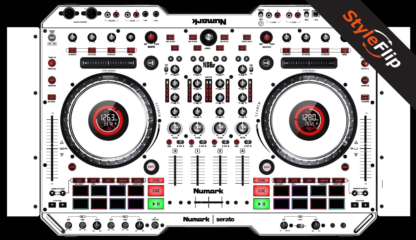 Numark NS62 Skin | Color White | Protective Decal | StyleFlip Skins