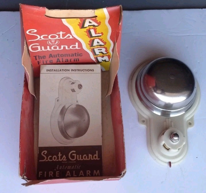 Vtg Scots Guard Automatic Home Fire Alarm Waterbury Co.