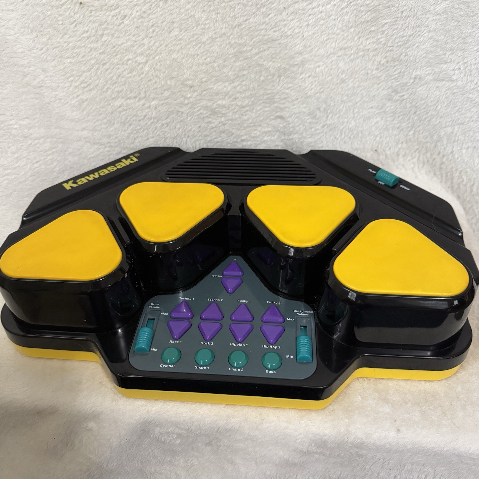 Kawasaki Electronic Drum Vtg Y2K Interactive Toy Instrument No Sticks SEE VIDEO