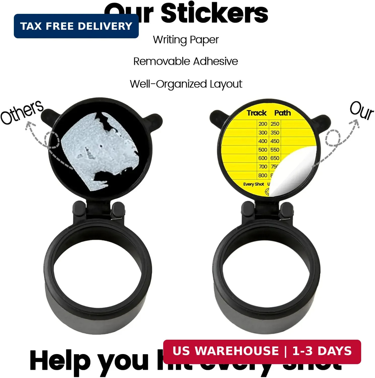 Twizz Scope DOPE Sticker Pack: Removable, Writable Adhesive Labels - 12 Pack (2