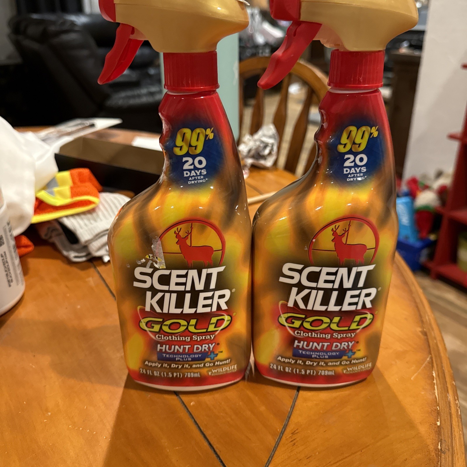 2 Wildlife Research Scent Killer Gold Spray Hunt Dry Technology Plus 24 oz