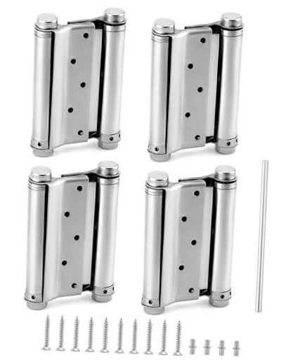 Heavy Duty Cafe Saloon Bars Door Swing Hinges 5" Stainless Steel 5 Inch 4 Pack