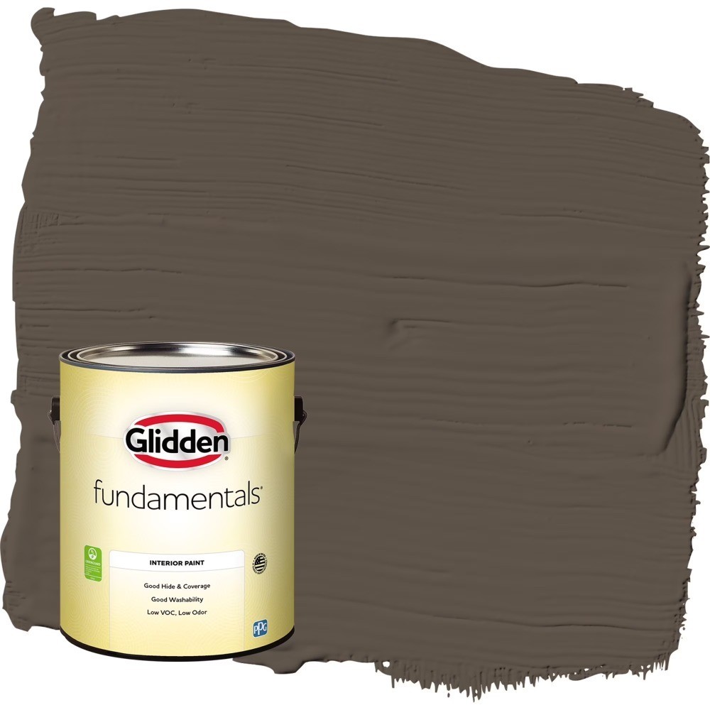 1 Gallon Brown Semi-Gloss Interior Paint for Walls and Trim
