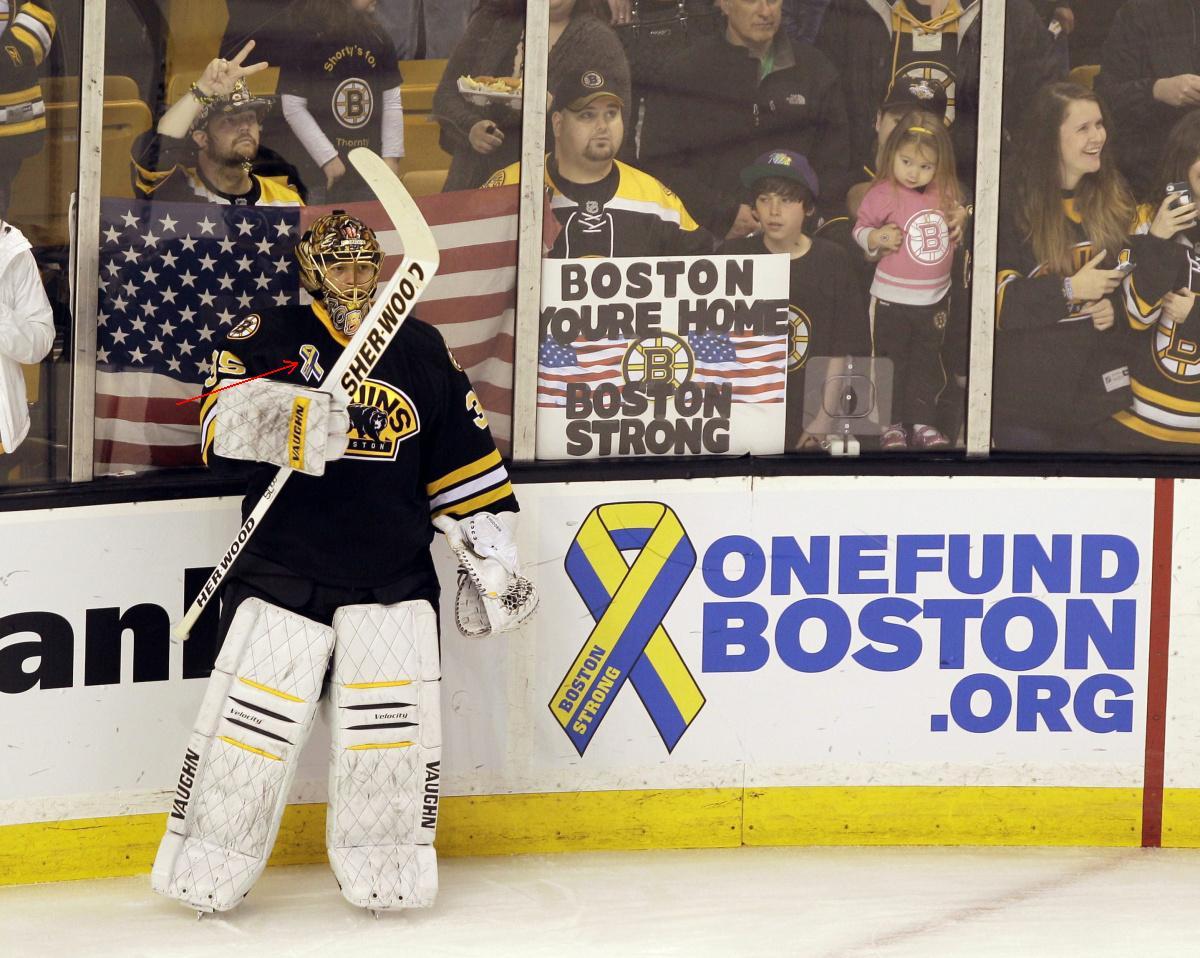 Boston Bruins Boston Strong Memorial Ribbon Patch Boston Marathon Tragedy Patch