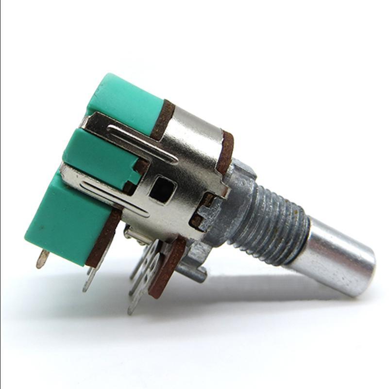 10Pcs H120 A50K Double Potentiometer 15MM with Switch