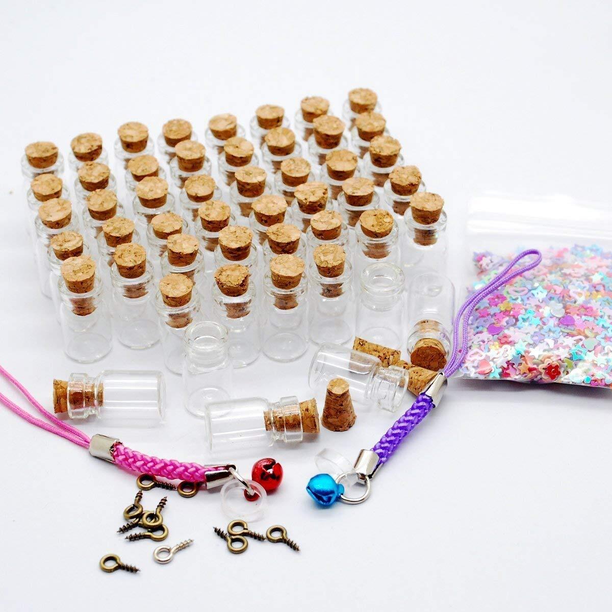 0.5ml Cork Bottles Vials Clear Glass Bottles Mini Tiny Jars Bottles With Corks M