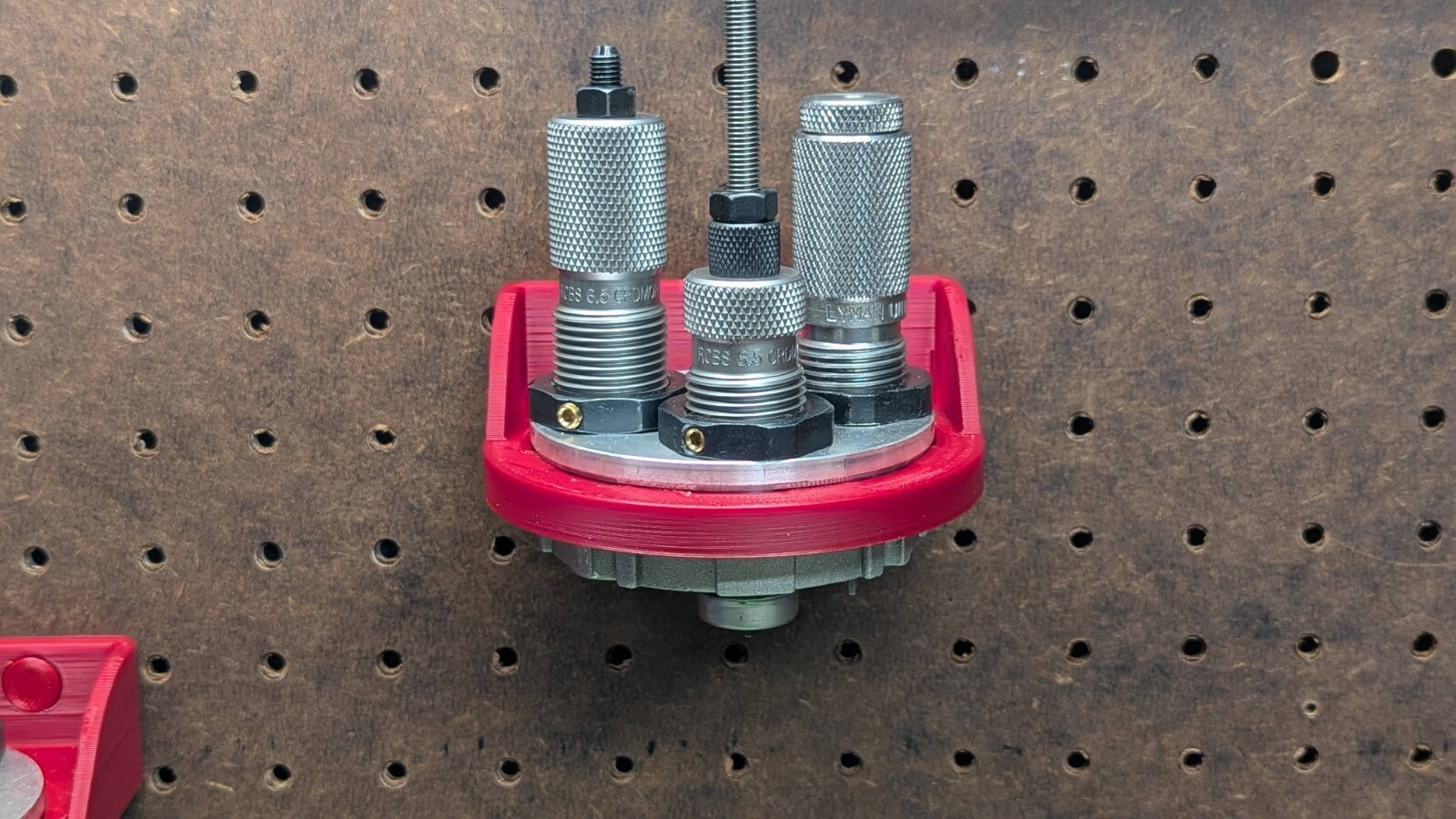 Lee 4 Hole Turret Reloading Holder for Pegboard or Wall Mounted