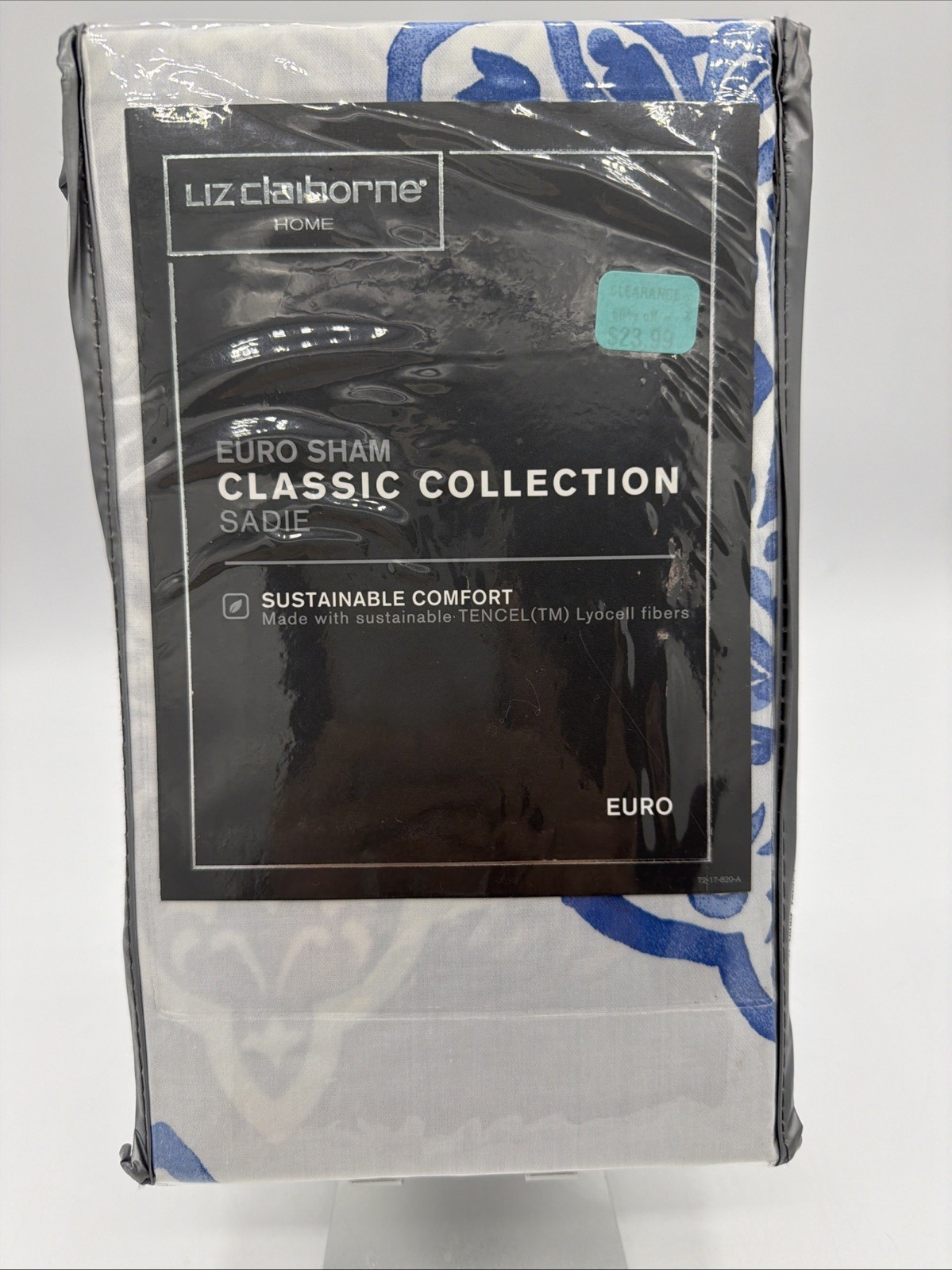 Liz Claiborne Home Classic Collection Sadie Euro Sham ONE SHAM Fits 26x26 in