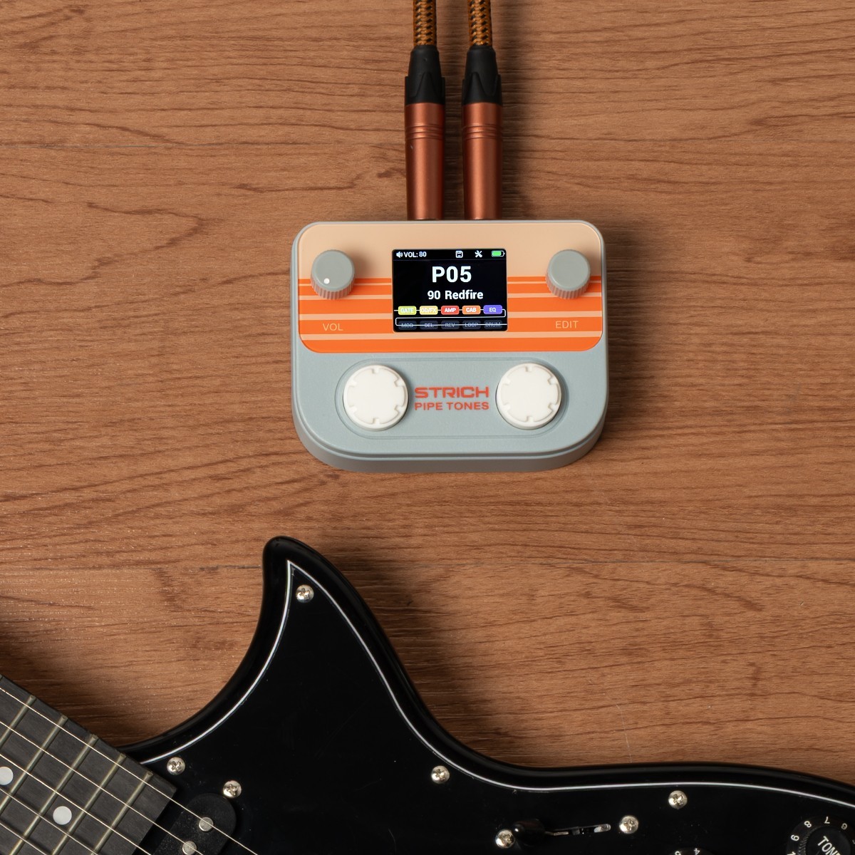 Strich Pipe Tones Guitar/Bass Pocket Multi-Effects Processor w/Footswitch