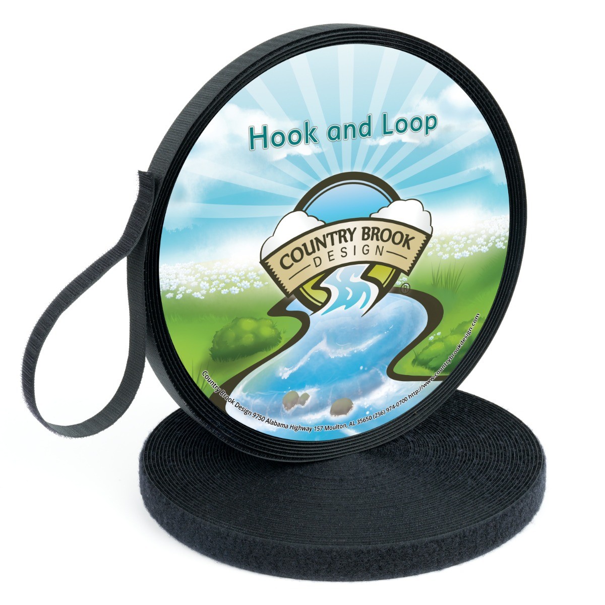 Country Brook Design®5/8in Non-Adhesive Sew on Hook/Loop Fastener(Black,10Yards)
