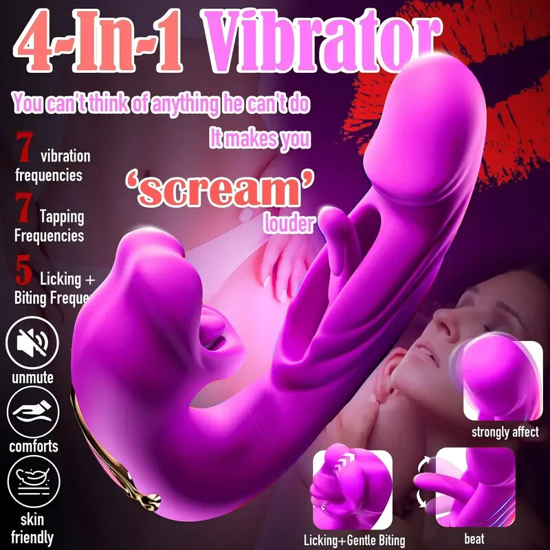 Flapping Tapping Vibrator Dildo G Spot Vibrator Clit Sucking Sex Toys for Women