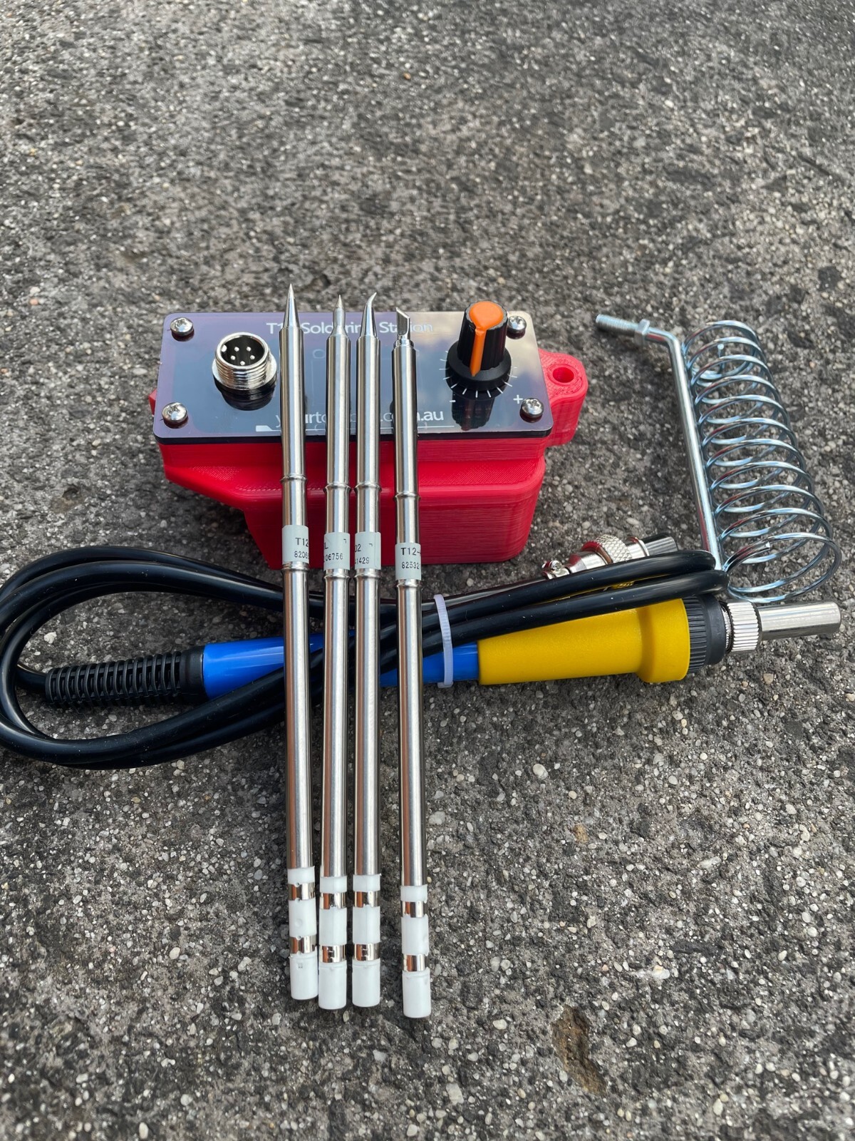 Custom made portable soldering station/iron for Milwaukee 18v, OLED screen