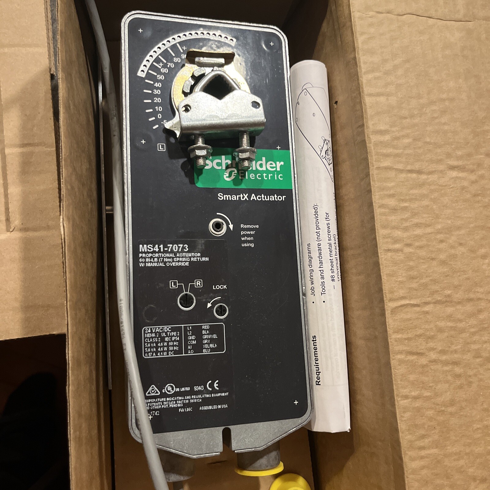 MS41-7073 Schneider Electric Proportional Damper Actuators, 60 IN-lb MS41 Series