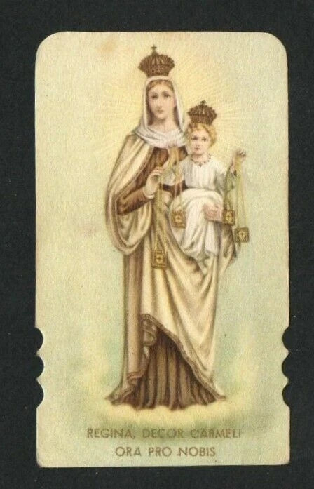Holy card antique de la Virgin del Carmen santino image pieuse estampa