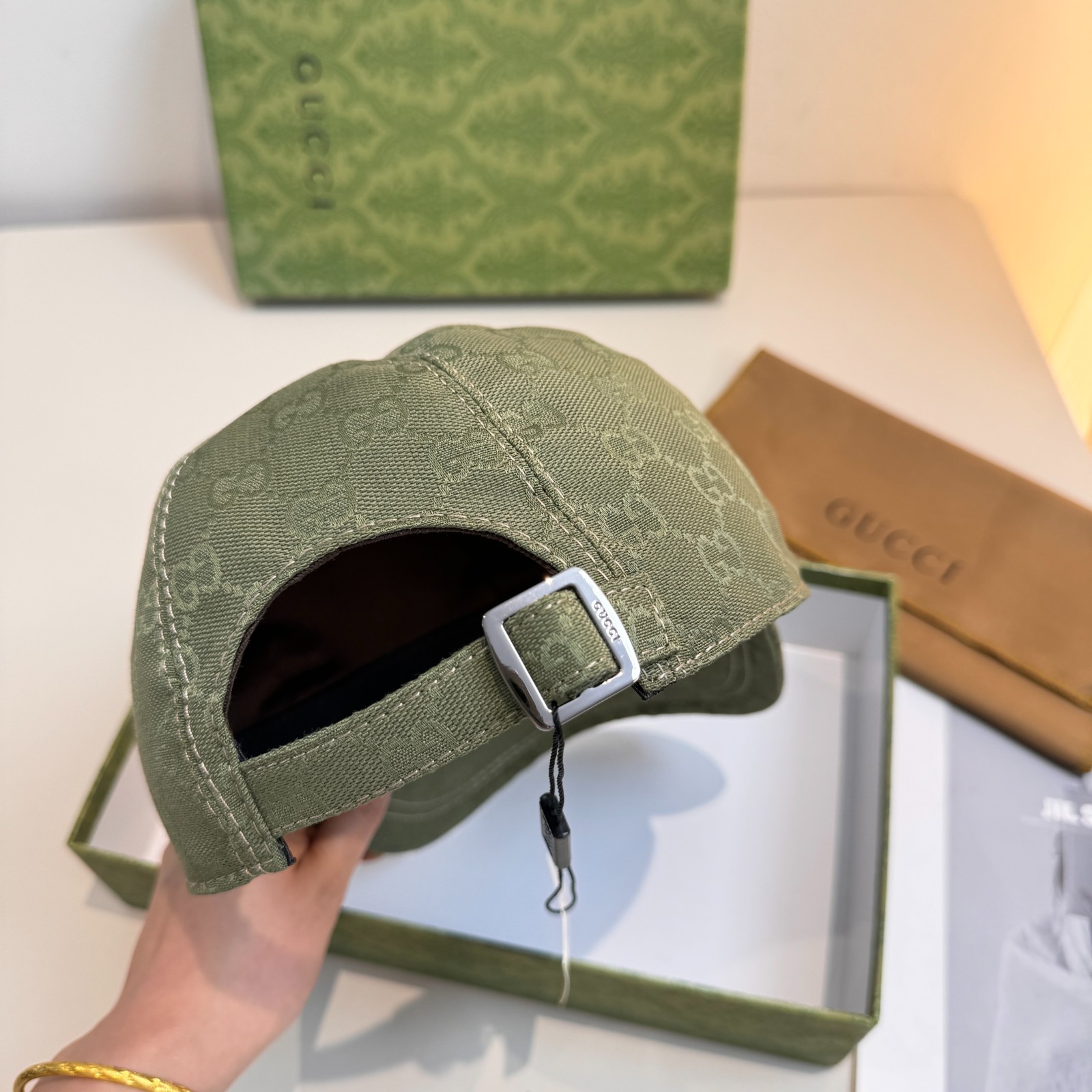 Moncler Unisex Embroidered Green Baseball Cap