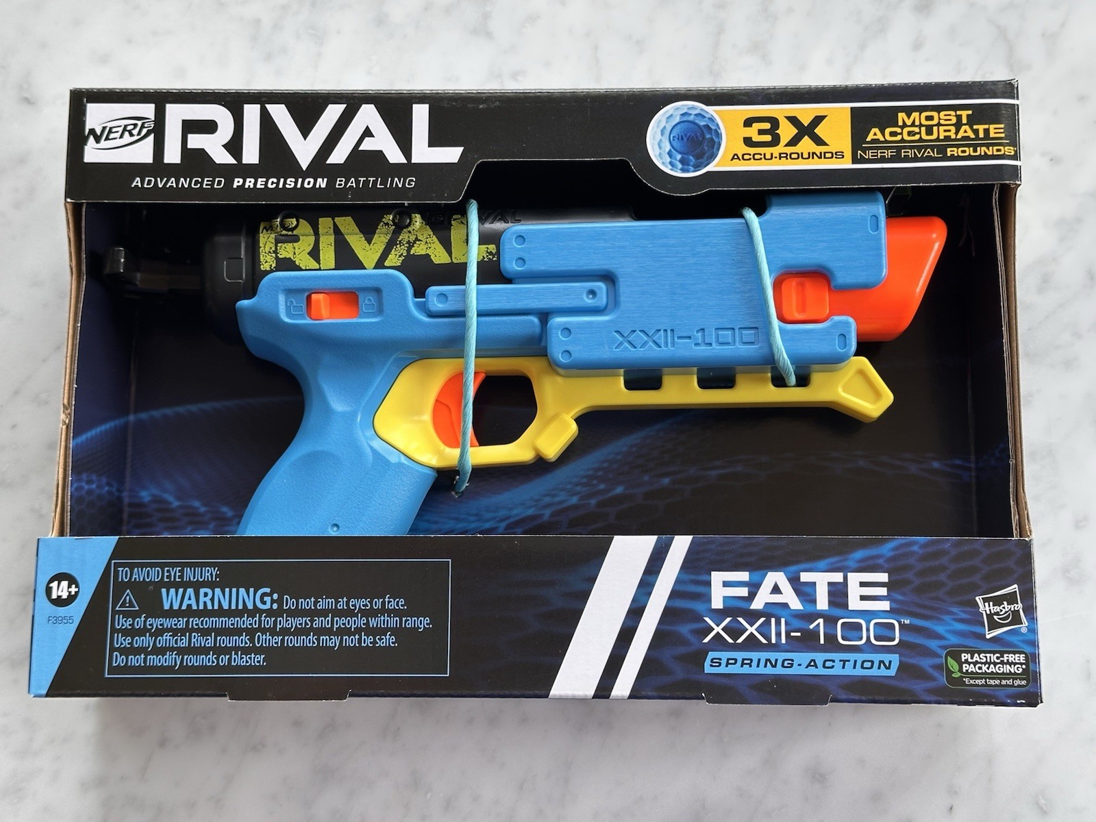 NERF Rival Fate XXII-100 Blaster, Most Accurate 3x Accu-Rounds NEW in Box!