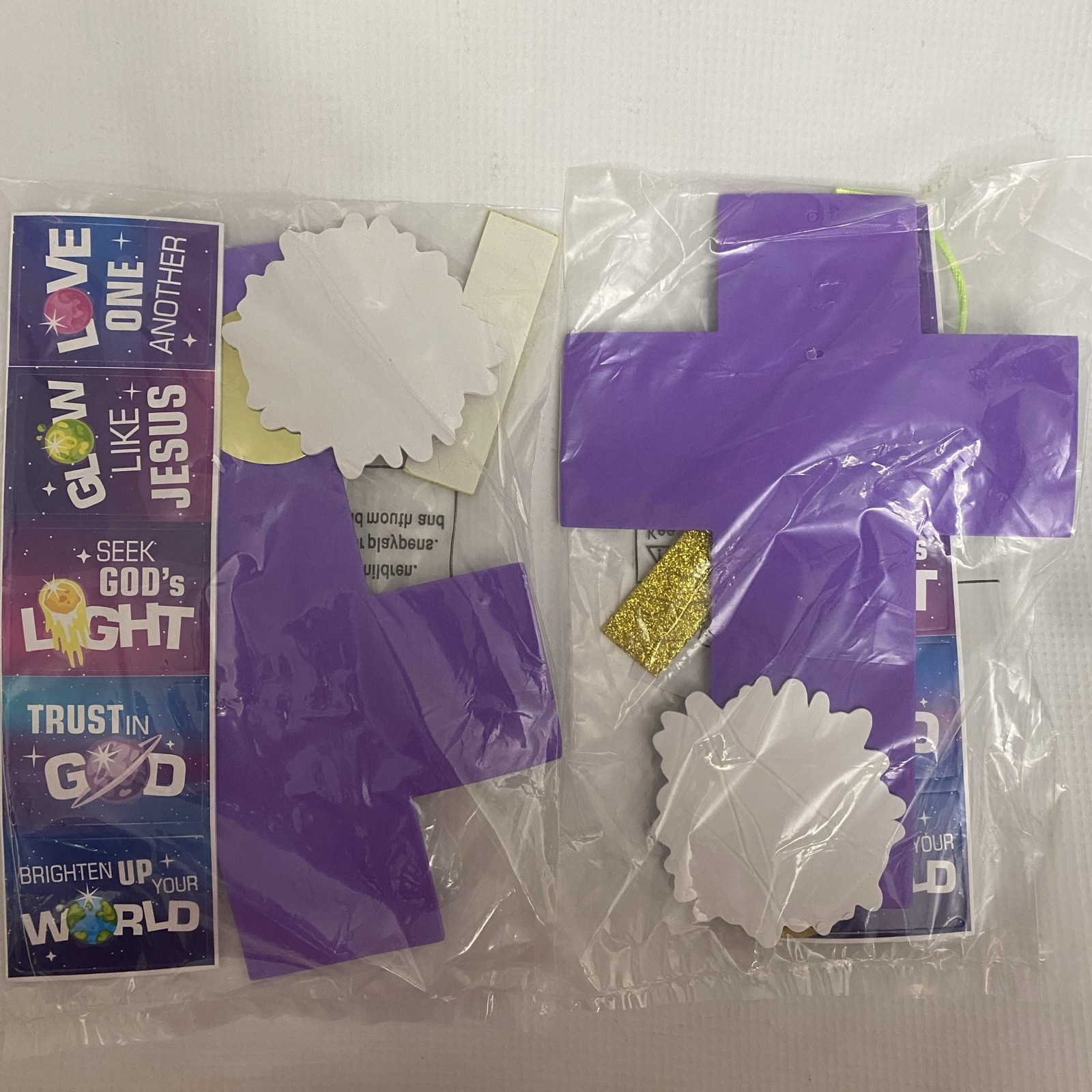 Easter Cross Craft Kit Trust n God 12 pk 8 x 6" Oriental Trading Co Religious