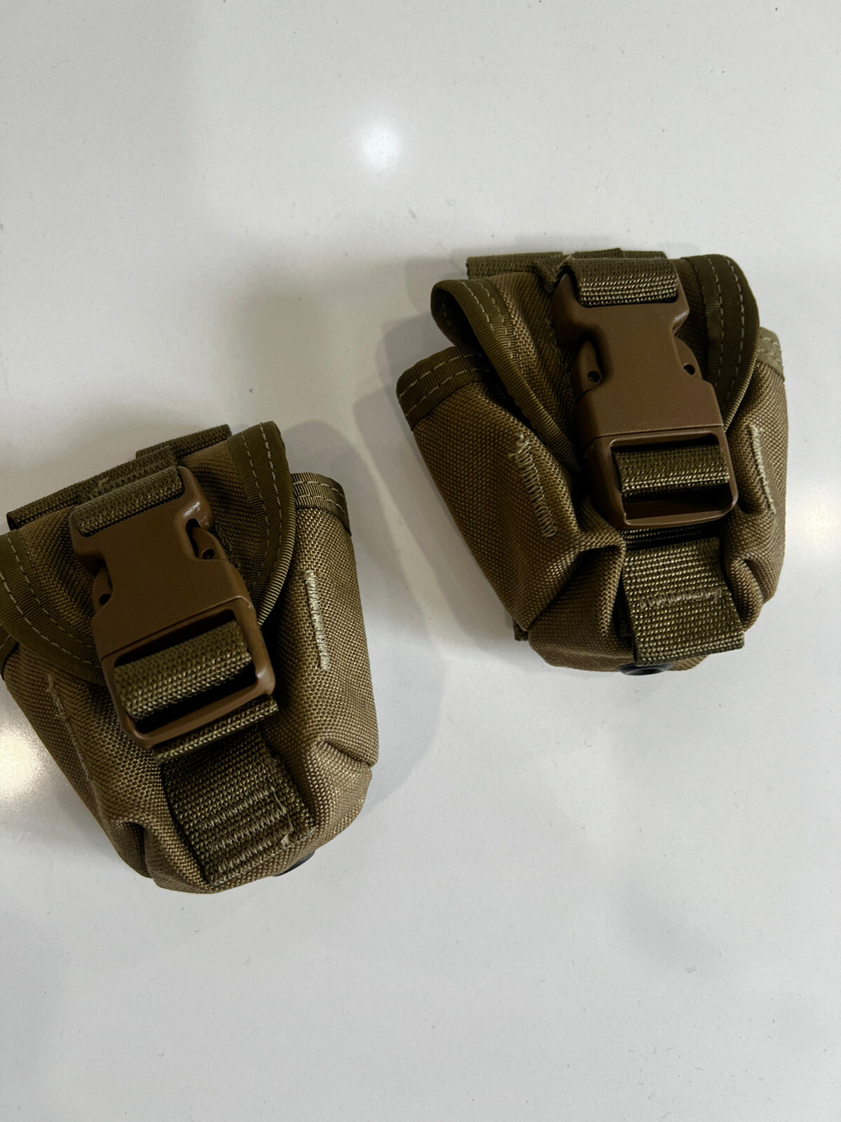 x2 USMC  Coyote Brown FSBE Frag Grenade Pouch  Military Issued Ammo Bag 7P200