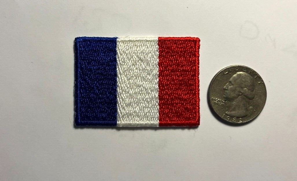 French flag patch french flag patch flag patch of France iron or sew on 2" patch