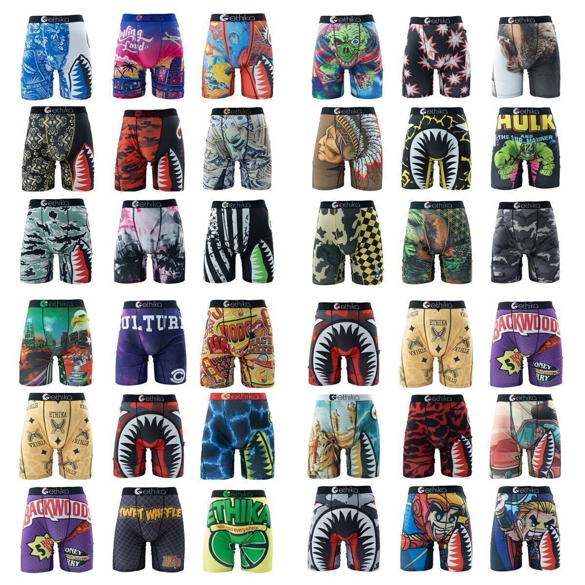3Packs 5Packs 6Packs Ethika Men's The Staple Boxer Briefs (Random color)