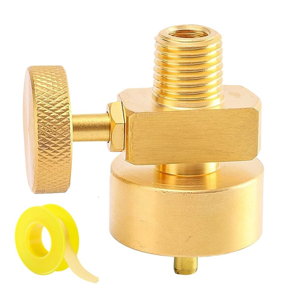 Otolyle 1LB Brass Propane Needle Control Valve, Torch Regulator