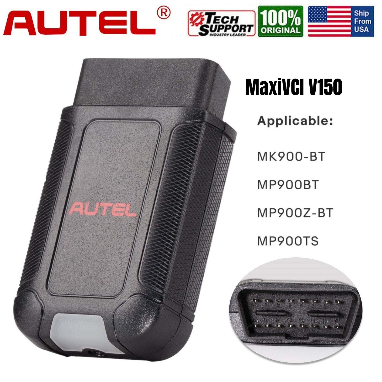 Autel MaxiVCI V150 VCI150 Wireless Dongle for MK900BT MP900BT MP900Z-BT MP900TS