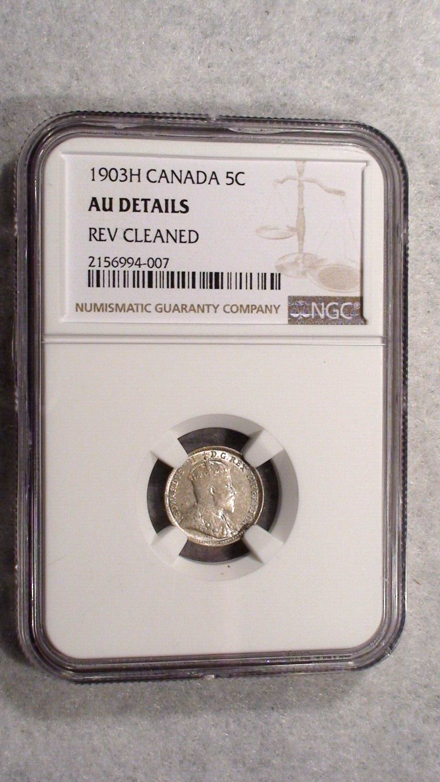 1903 H Canada Five Cents NGC AU SILVER Circulated 5C Coin PRICED TO SELL!